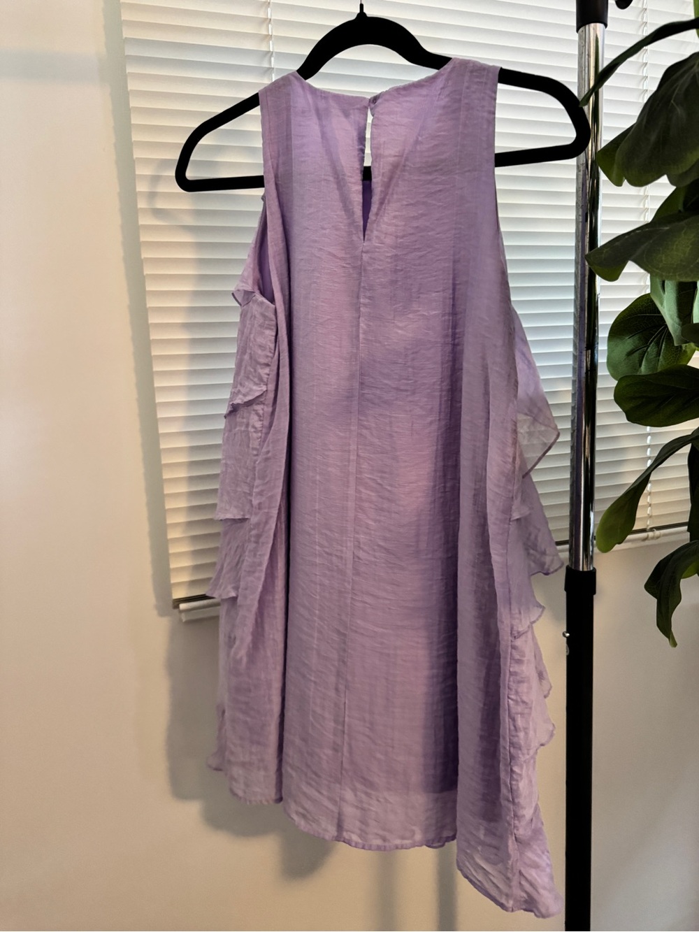 Zara Lilac Ruffle Mini Dress XS - Picture 4 of 5